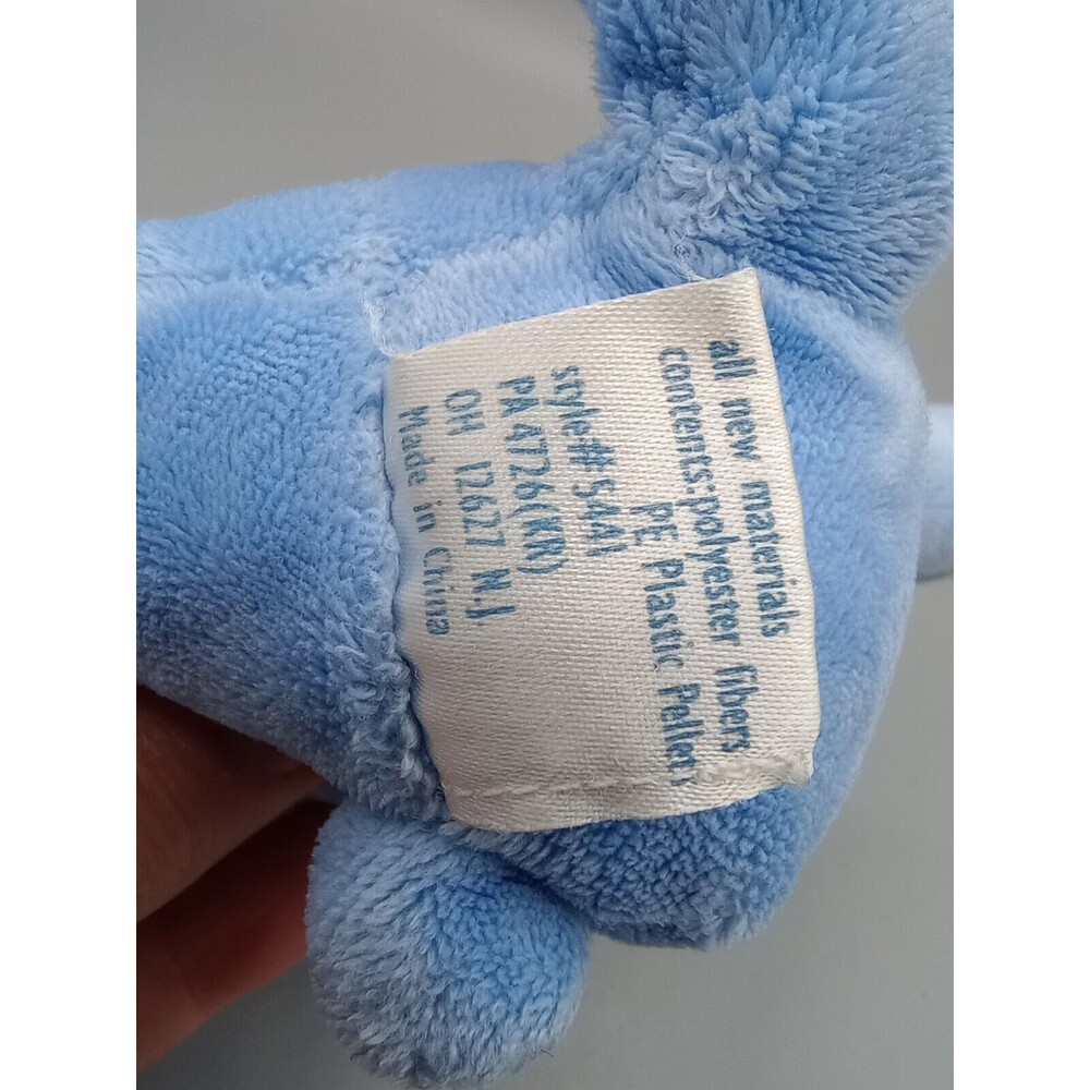 Carter's Classics Baby Blue Teddy Bear Rattle Plush Infant Toy Prestige Toys - Picture 8 of 11